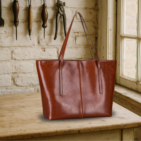 BELFAVE | Shopper bag made of classic smooth leather