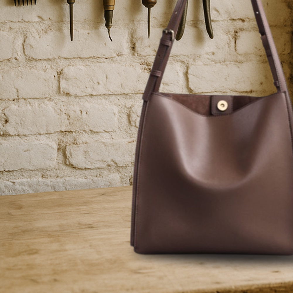 BELFAVE | Retro tote bag made of genuine leather