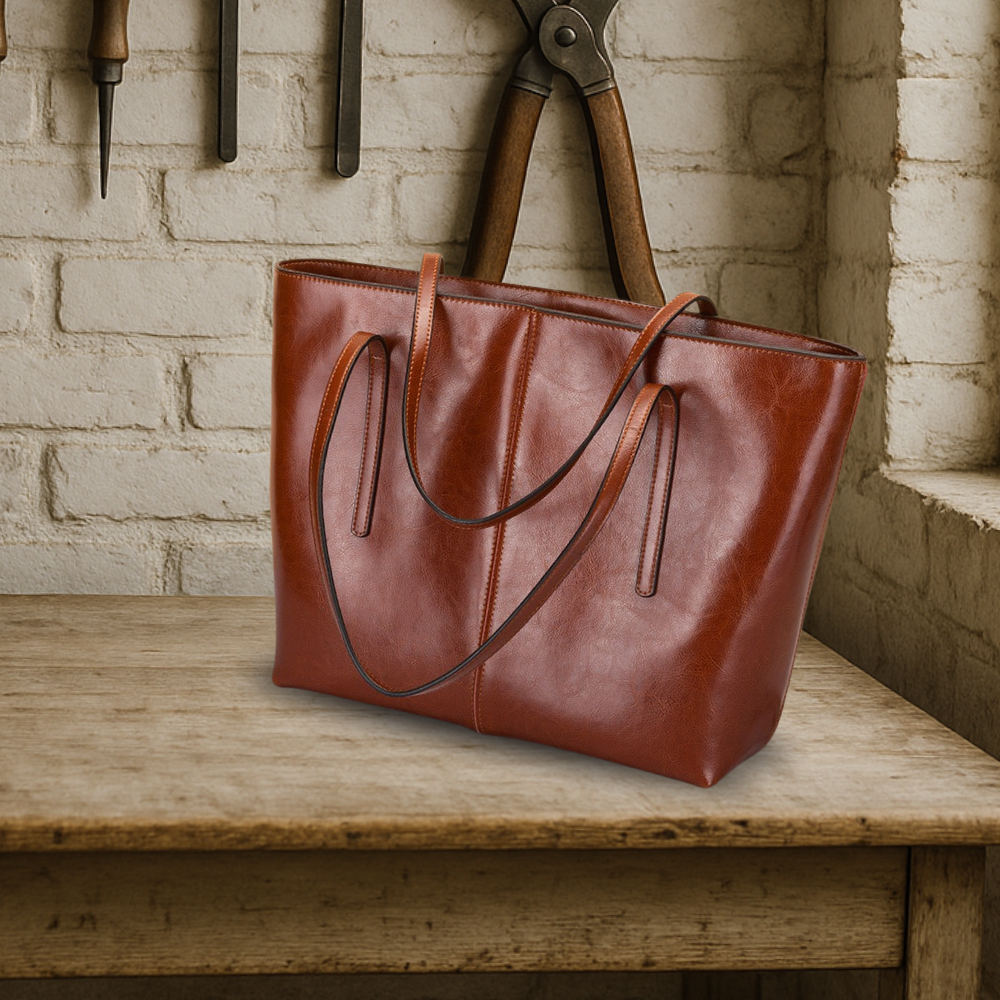 BELFAVE | Shopper bag made of classic smooth leather