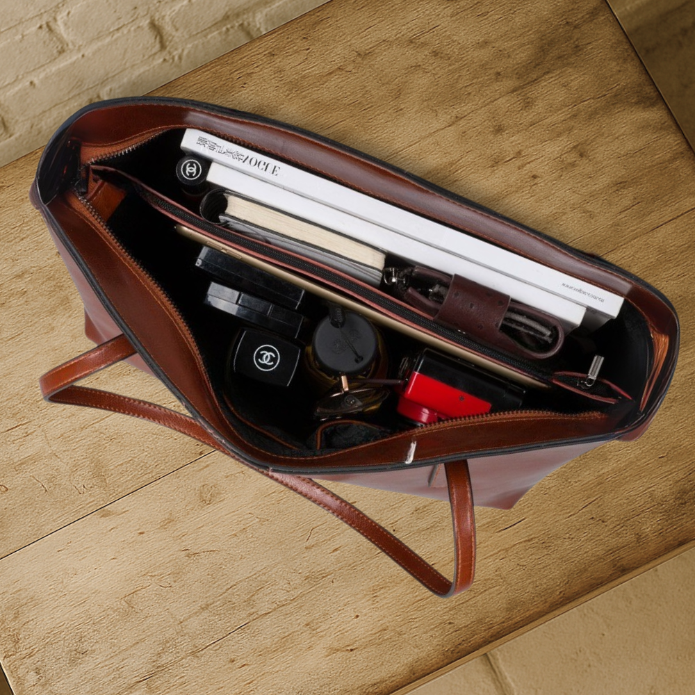 BELFAVE | Shopper bag made of classic smooth leather