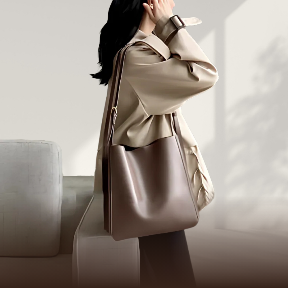 BELFAVE | Retro tote bag made of genuine leather