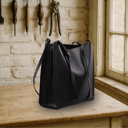 BELFAVE | Retro tote bag made of genuine leather