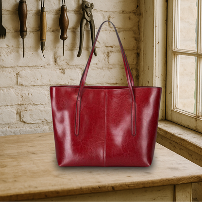 BELFAVE | Shopper bag made of classic smooth leather