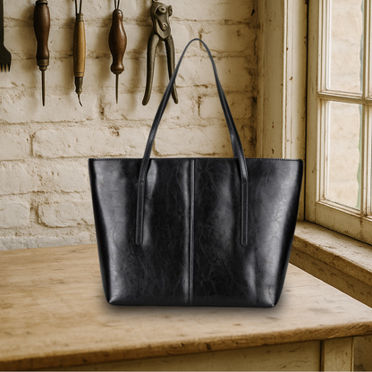 BELFAVE | Shopper bag made of classic smooth leather